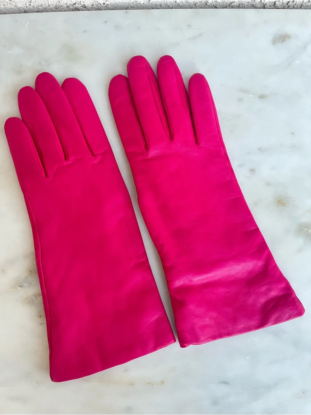UGG Pink leather & cashmere gloves